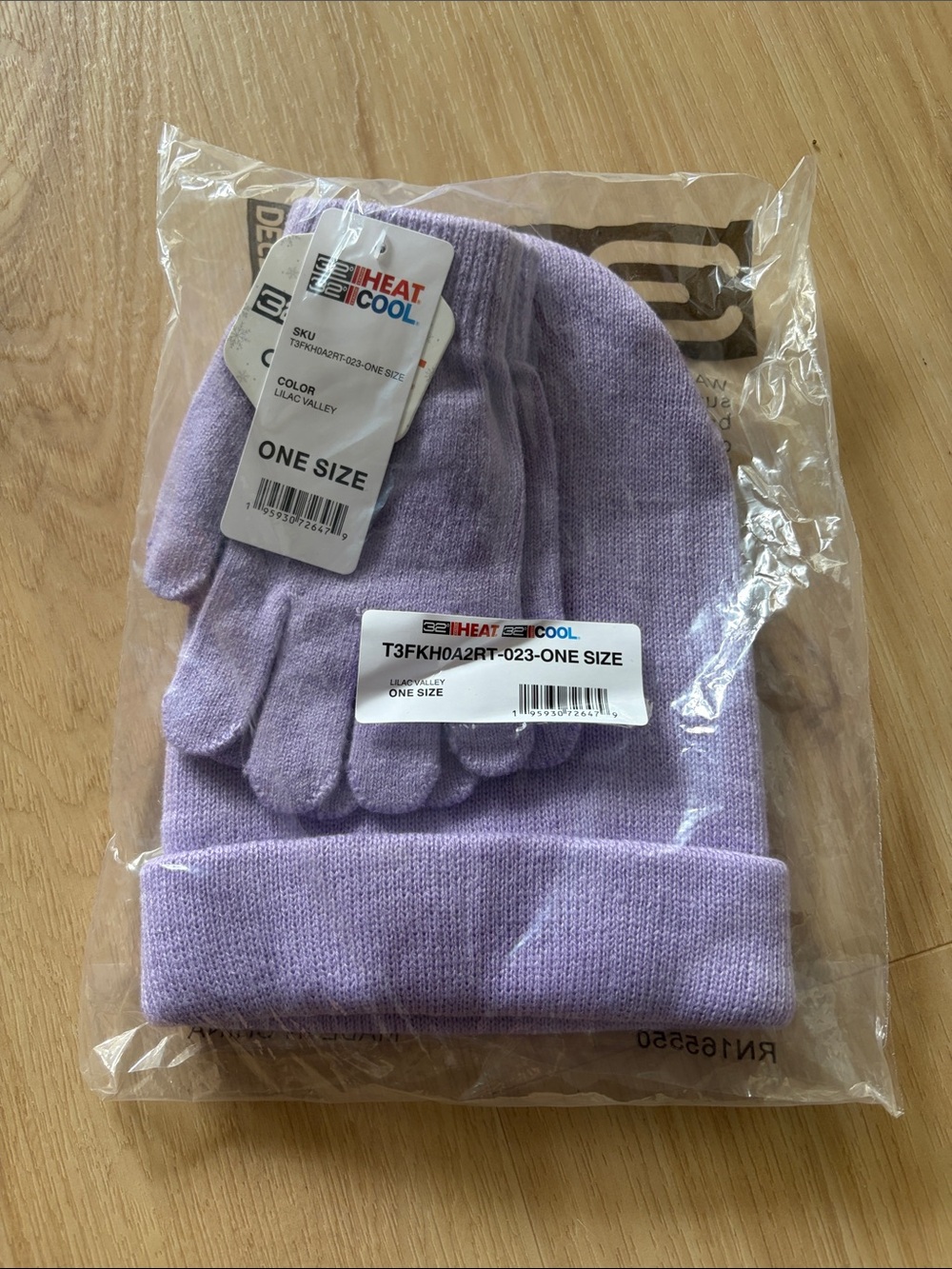 NWT Kids Lilac Beanie & Gloves Set - One Size